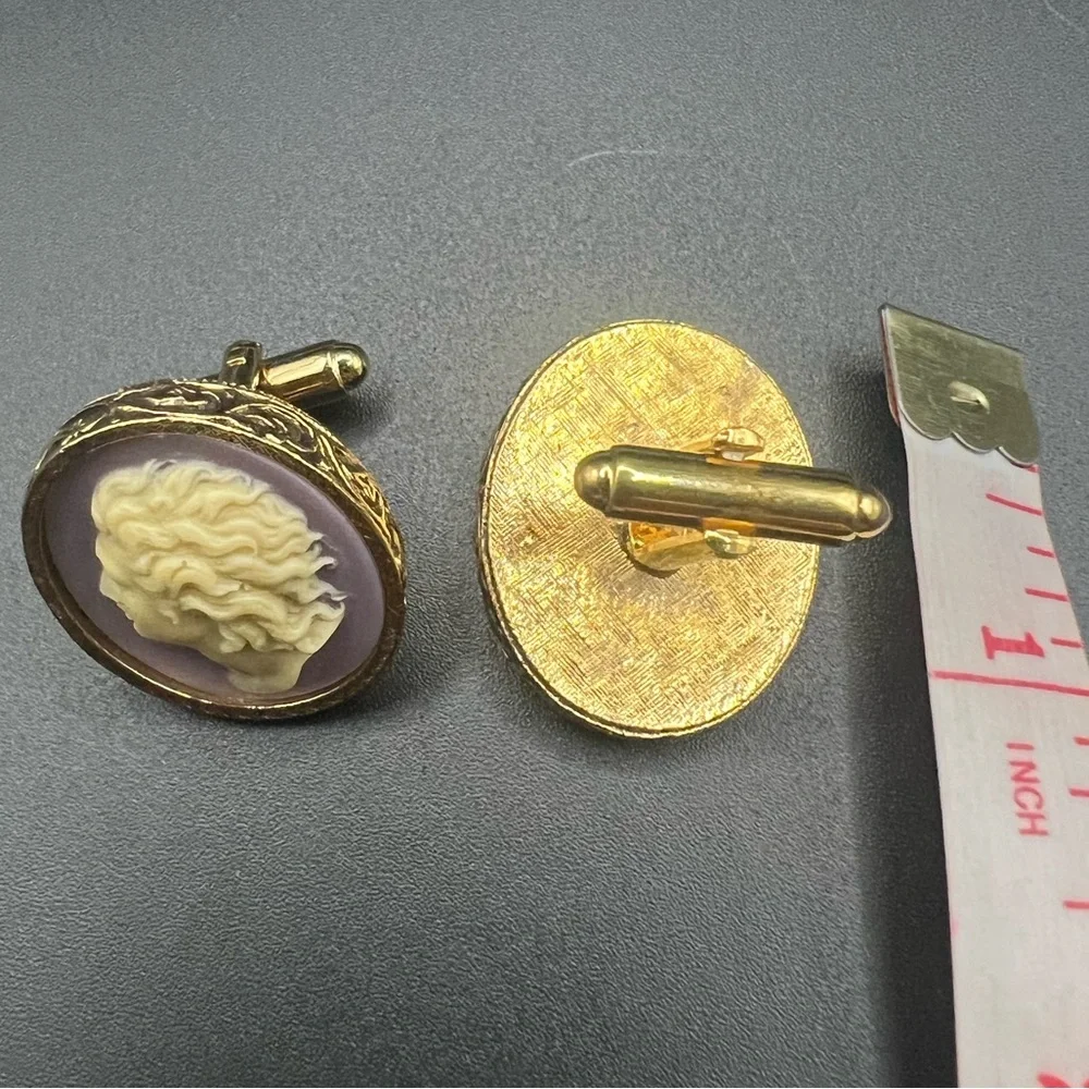 Vintage Dante Museum Masterpiece Beethoven Cameo Cufflinks